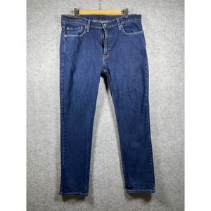 Levis 514 Straight Fit Jeans Mens 36x32 Dark Wash Blue Denim 00514-0927